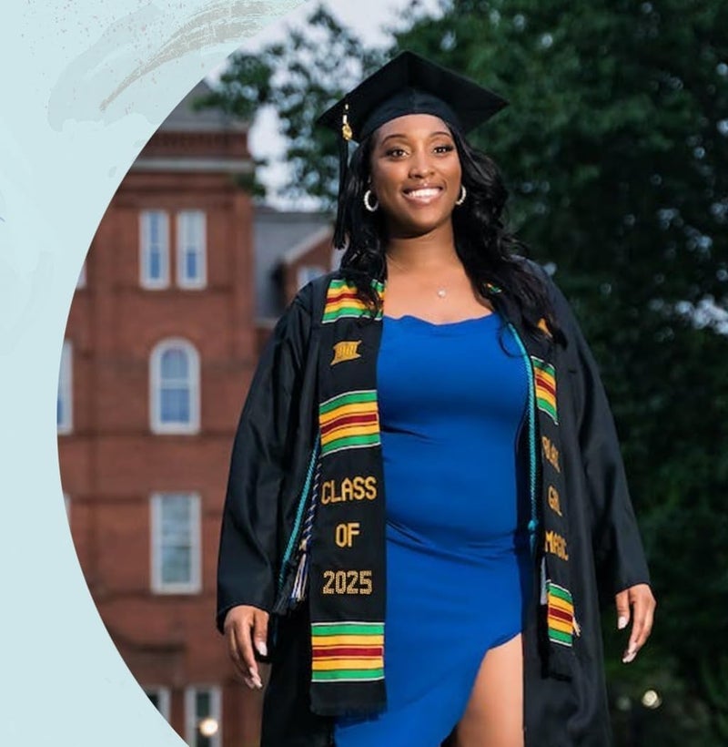 ORNING Store Kente Graduation Stole 2025 Black Girl Magic Graduation Sash 2025 Black Grads Matter Stole for All Graduation Events - Image 5